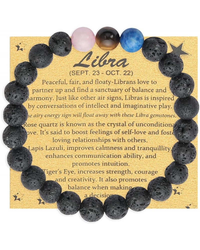 Spiritual Crystal Beads Zodiac Bracelet for Women Horoscope Jewelry Birthday Gift Libra 7 in $9.44 Bracelets