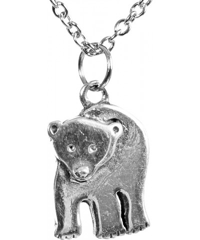 Shag Wear Women's American Woodland Nature Inspire Pendant Pewter Necklaces Bear Pendant $11.19 Necklaces