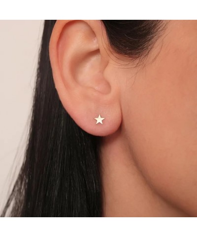 Silver Star Earrings - Cubic Zirconia Star Hoop Earrings Jewelry for Women Girls | [J100018] Star Hoops Star Stud Earrings - ...