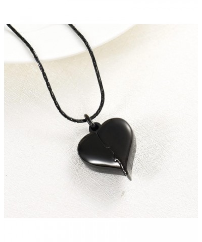 Cremation Jewelry for Ashes Angel Wing Heart Keepsake Urn Necklace Pendant for Women Men Memorial Locket Ashes Holder Black-A...