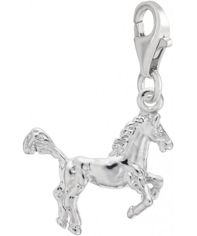 Horse Charm with Lobster Claw Clasp, Charms for Bracelets and Necklaces Sterling Silver $20.11 Bracelets