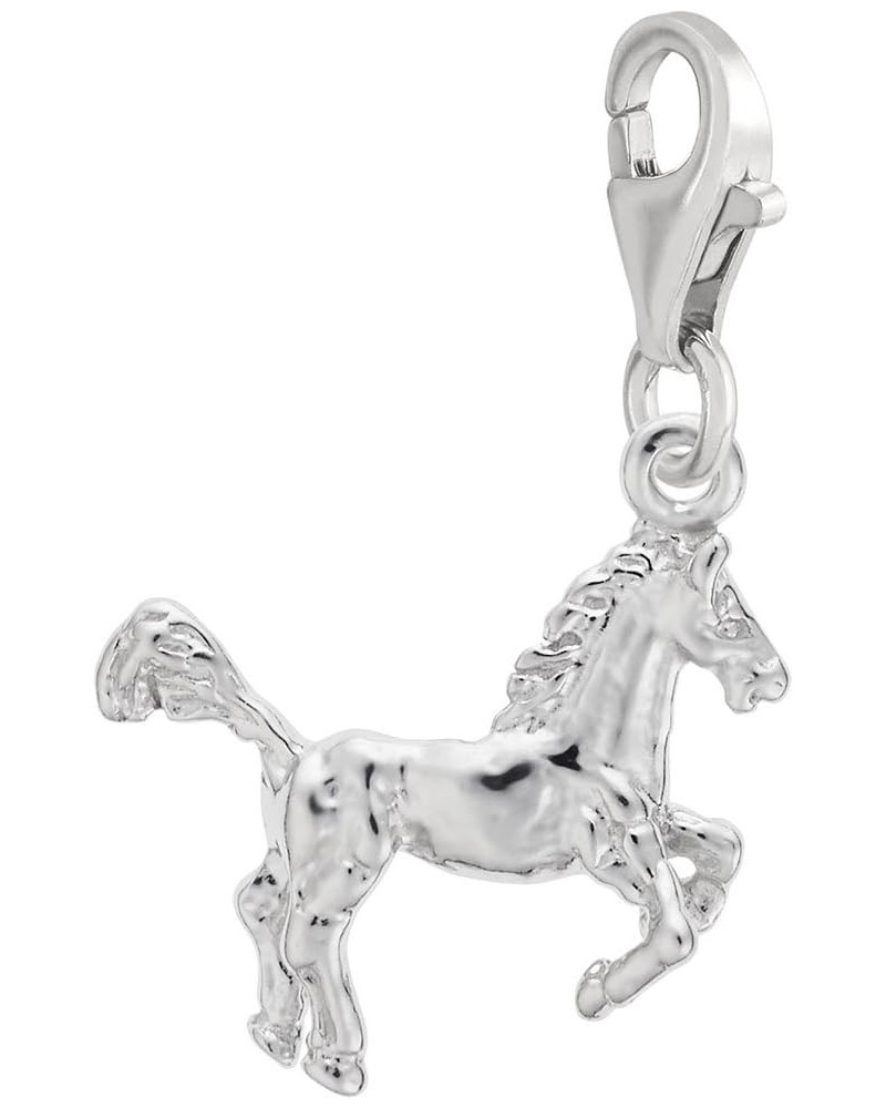 Horse Charm with Lobster Claw Clasp, Charms for Bracelets and Necklaces Sterling Silver $20.11 Bracelets