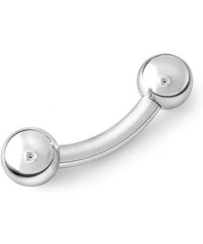 316L Surgical Steel Bent Curved Barbell 8g 8 Gauge 0.44 Inches $10.25 Body Jewelry