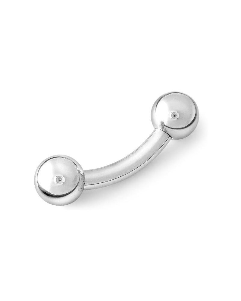 316L Surgical Steel Bent Curved Barbell 8g 8 Gauge 0.44 Inches $10.25 Body Jewelry