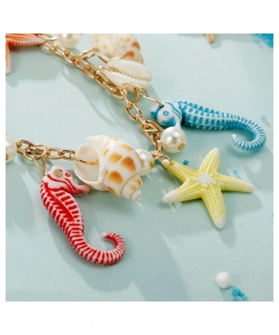 Shell Starfish Necklace Bracelet Conch Statement Chunky Necklace Mermaid Costume Jewelry Beach Jewelry for Women Necklace & E...