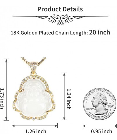 Bling Good Luck Necklace Luxury Cubic Zirconia Pendant with 18K Gold Plated Chain Dainty Amulet Necklace Jewelry Gift A-Laugh...