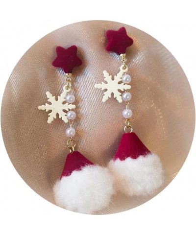 Christmas Earrings for Women Christmas Bow Earring Pom Pom Earrings Winter Snowflake Earrings Christmas Jewelry Gifts for Gir...