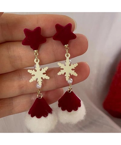 Christmas Earrings for Women Christmas Bow Earring Pom Pom Earrings Winter Snowflake Earrings Christmas Jewelry Gifts for Gir...