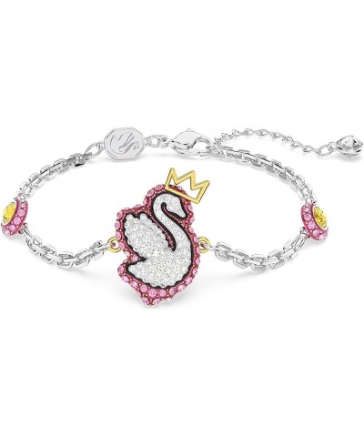 Pop Swan Pierced Stud Earrings with Swan Motif, Pink and Clear Crystals Bracelet $52.30 Earrings