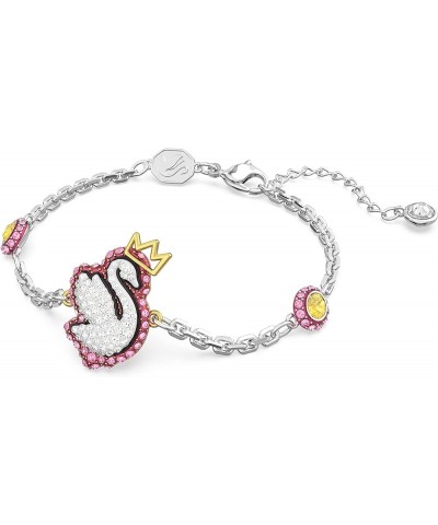 Pop Swan Pierced Stud Earrings with Swan Motif, Pink and Clear Crystals Bracelet $52.30 Earrings