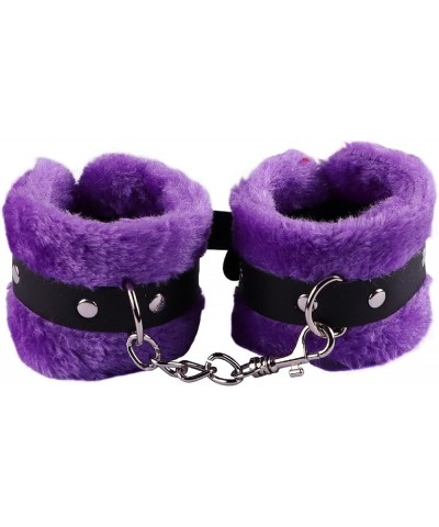 Fluffy Handcuff Bracelet Soft Plush Leg Cuff Wrist Adjustable Binding Cuff Bracelets Cosplay Yoga Jewelry for Women Men Lover...