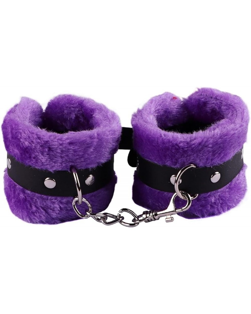 Fluffy Handcuff Bracelet Soft Plush Leg Cuff Wrist Adjustable Binding Cuff Bracelets Cosplay Yoga Jewelry for Women Men Lover...