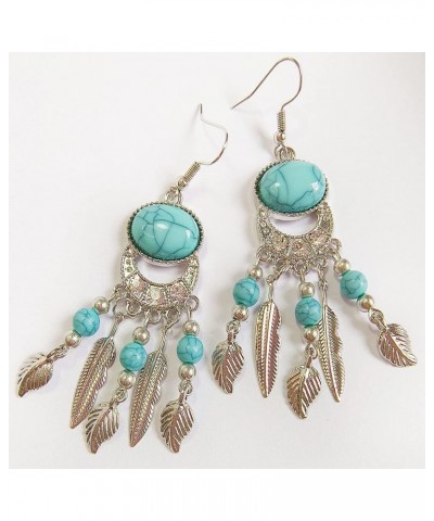 Fashion Bohemian Earrings for Women Imitation Turquoise Earrings Dangle Bohemian Jewelry for Women Girls lake blue $8.11 Earr...