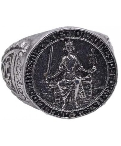 Magna Carta Seal King John Historical Costume Ring Pewter Color (Pewter) $9.27 Rings