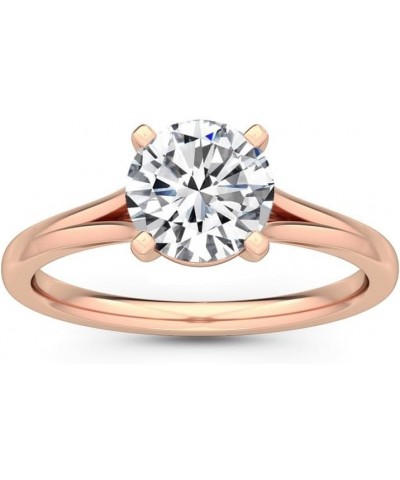 1-5 Carat (ctw) White Gold Round Cut LAB GROWN Diamond Solitaire Engagement Ring (Color H-I Clarity VS1-VS2) 4.0 Rose Gold $1...