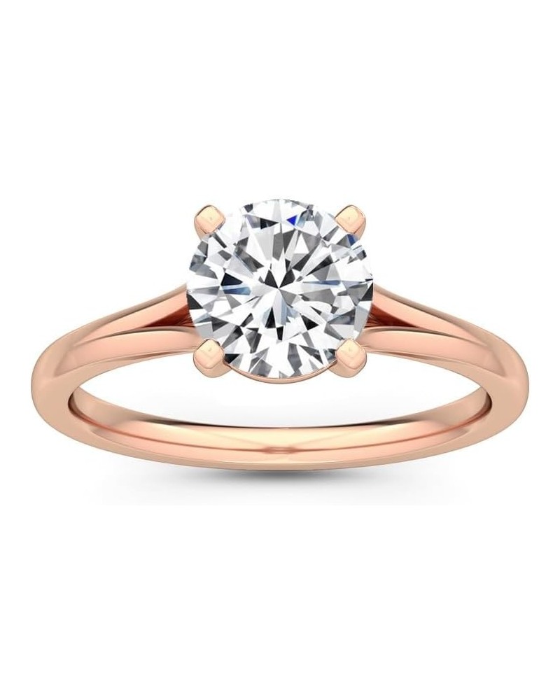 1-5 Carat (ctw) White Gold Round Cut LAB GROWN Diamond Solitaire Engagement Ring (Color H-I Clarity VS1-VS2) 4.0 Rose Gold $1...