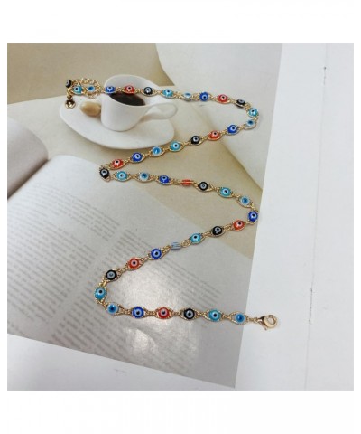 Colorful Evil Eyes Choker Necklace For Women 14K Gold Plated Fashion Cute Turquoise Cubic Zirconia Evil Eye Turkish Protectio...