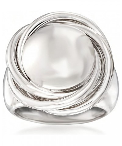 Italian Sterling Silver Big Bead Knot Ring $39.68 Rings