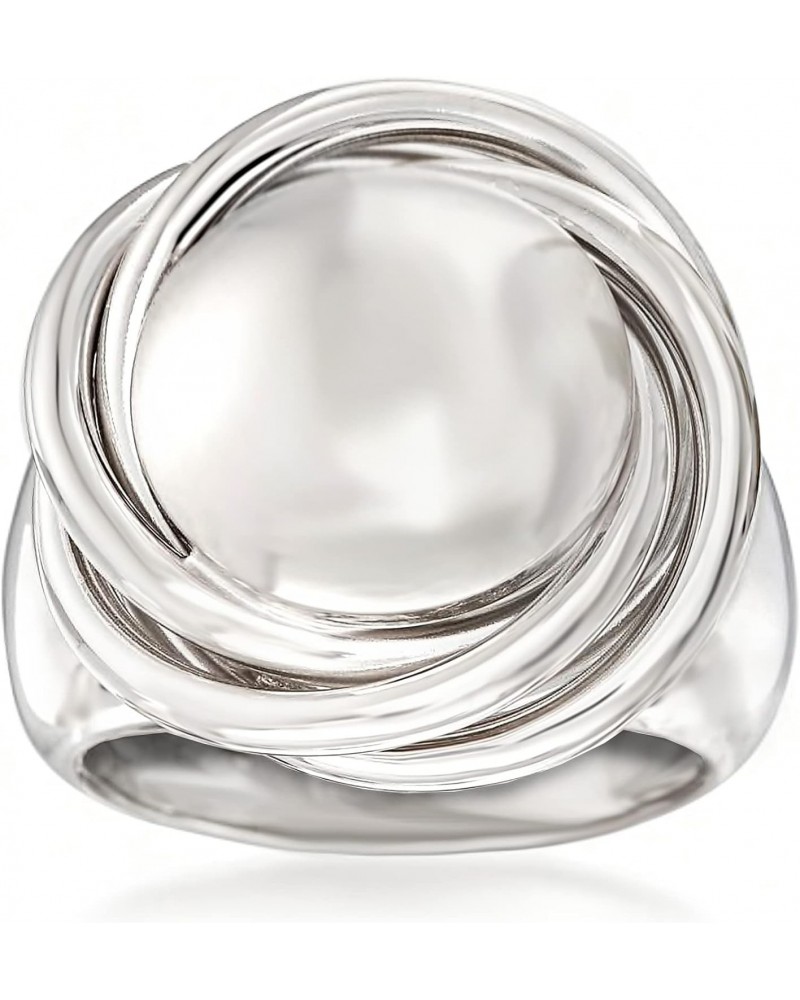 Italian Sterling Silver Big Bead Knot Ring $39.68 Rings