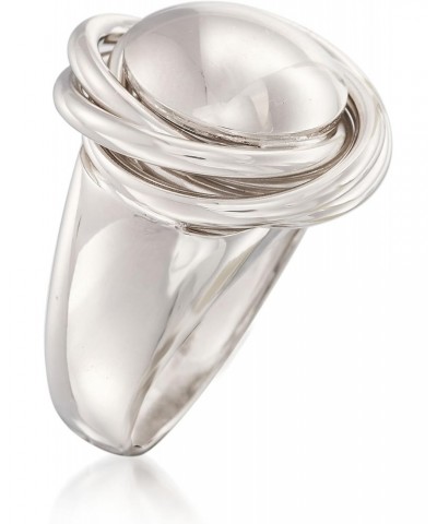 Italian Sterling Silver Big Bead Knot Ring $39.68 Rings