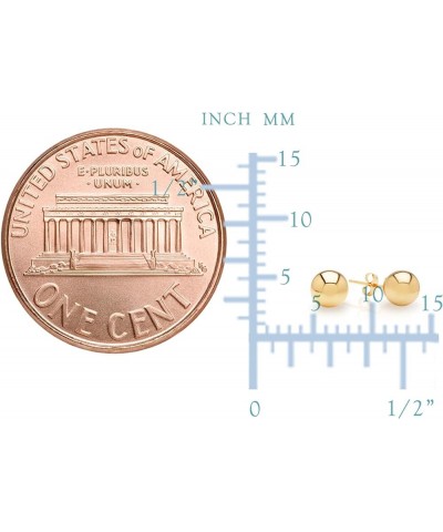 14K Real Yellow Gold Ball Stud Earrings 3 mm $26.00 Earrings