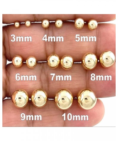 14K Real Yellow Gold Ball Stud Earrings 3 mm $26.00 Earrings