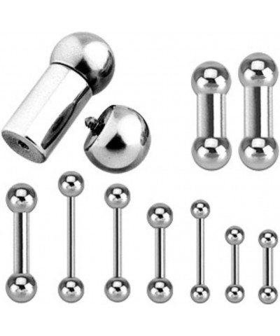 Internally Threaded 316L Surgical Steel WildKlass Barbell (Sold by Piece) 6 GA, Length: 16mm, Ball: 8mm $9.89 Body Jewelry