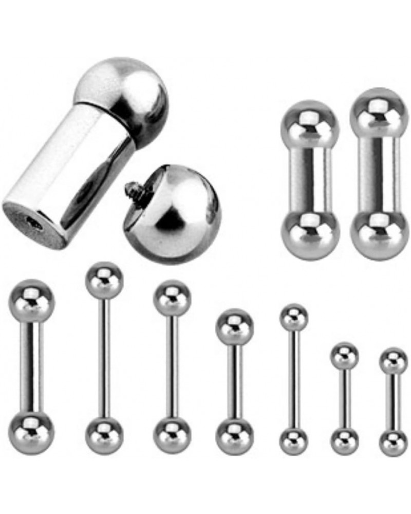 Internally Threaded 316L Surgical Steel WildKlass Barbell (Sold by Piece) 6 GA, Length: 16mm, Ball: 8mm $9.89 Body Jewelry