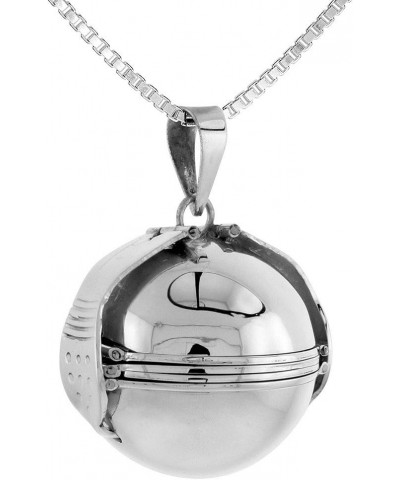 Sterling Silver 6 Picture Photo Ball Locket Necklace for Mothers & Grandmothers Handmade 3 Sizes with 30-inch Chain $38.09 Ne...