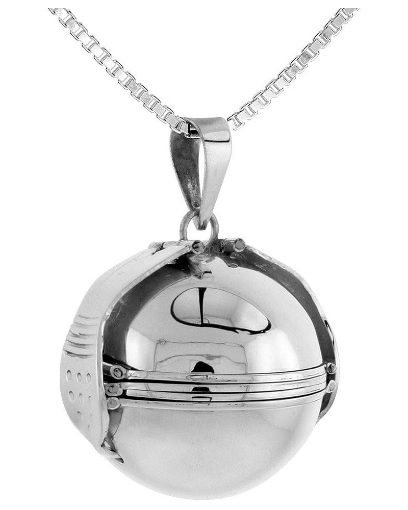 Sterling Silver 6 Picture Photo Ball Locket Necklace for Mothers & Grandmothers Handmade 3 Sizes with 30-inch Chain $38.09 Ne...