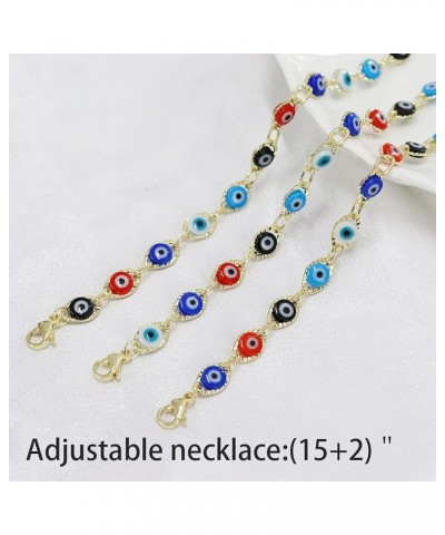 Evil Eye Necklace Choker for Women Gold Evil Eye Protection Choker for Girls Colorful Evil Eye Turkish Protection Choker Neck...