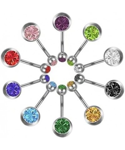 36pcs 14G Stainless Steel Belly Button Rings Navel Rings CZ Curved Barbell Piercing Belly Rings for Women Body Piercing Jewel...