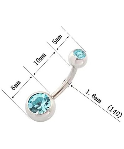 36pcs 14G Stainless Steel Belly Button Rings Navel Rings CZ Curved Barbell Piercing Belly Rings for Women Body Piercing Jewel...