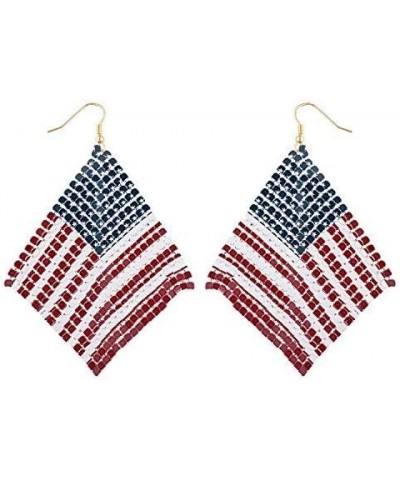 Gold Flag America Americana 4th of July American pride Independence Day Earrings $8.61 Earrings