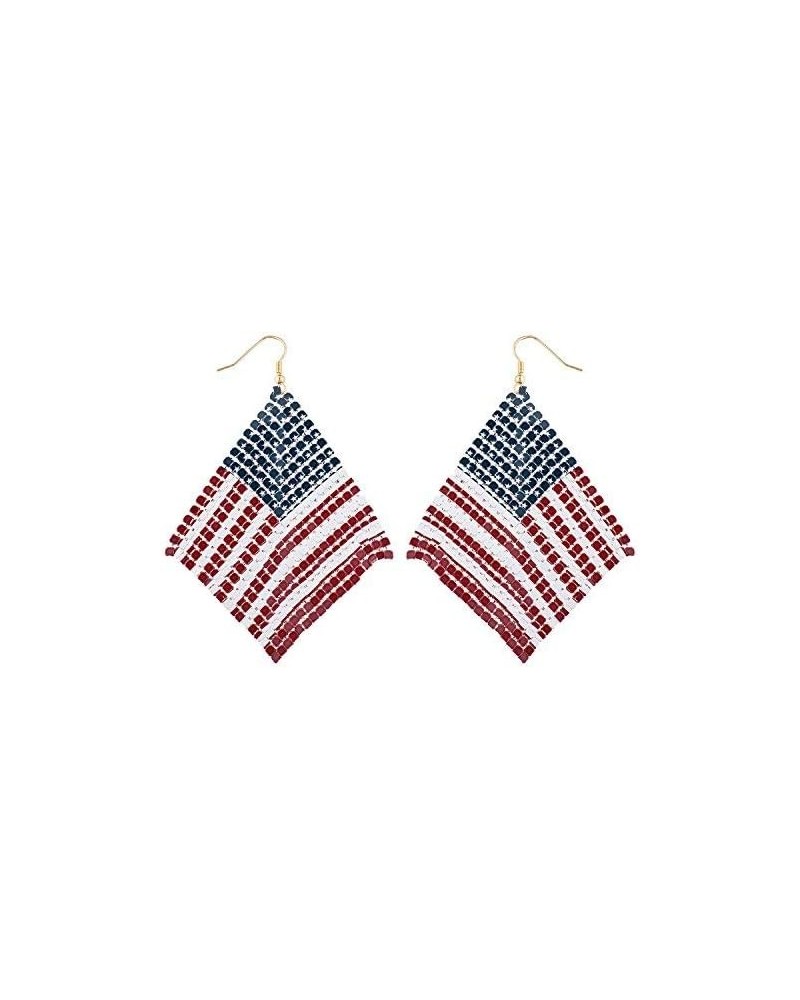 Gold Flag America Americana 4th of July American pride Independence Day Earrings $8.61 Earrings