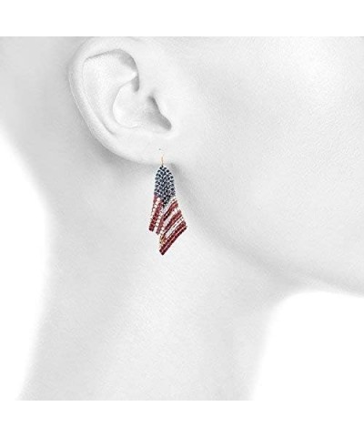 Gold Flag America Americana 4th of July American pride Independence Day Earrings $8.61 Earrings