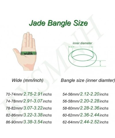 Green Jade Bangle Bracelet for Women Natural Jadeite Bangles with Gift Box and Certificate (Size : 52mm) 66mm $11.25 Bracelets