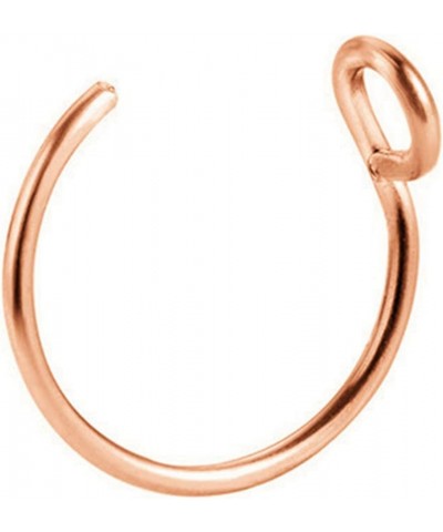 Fake Nose Ring,Faux Piercing Jewelry Fake Nose Ring Hoop for Faux Lip Septum Nose Ring Women Men,Multicolor(6pcs) Rose Gold $...