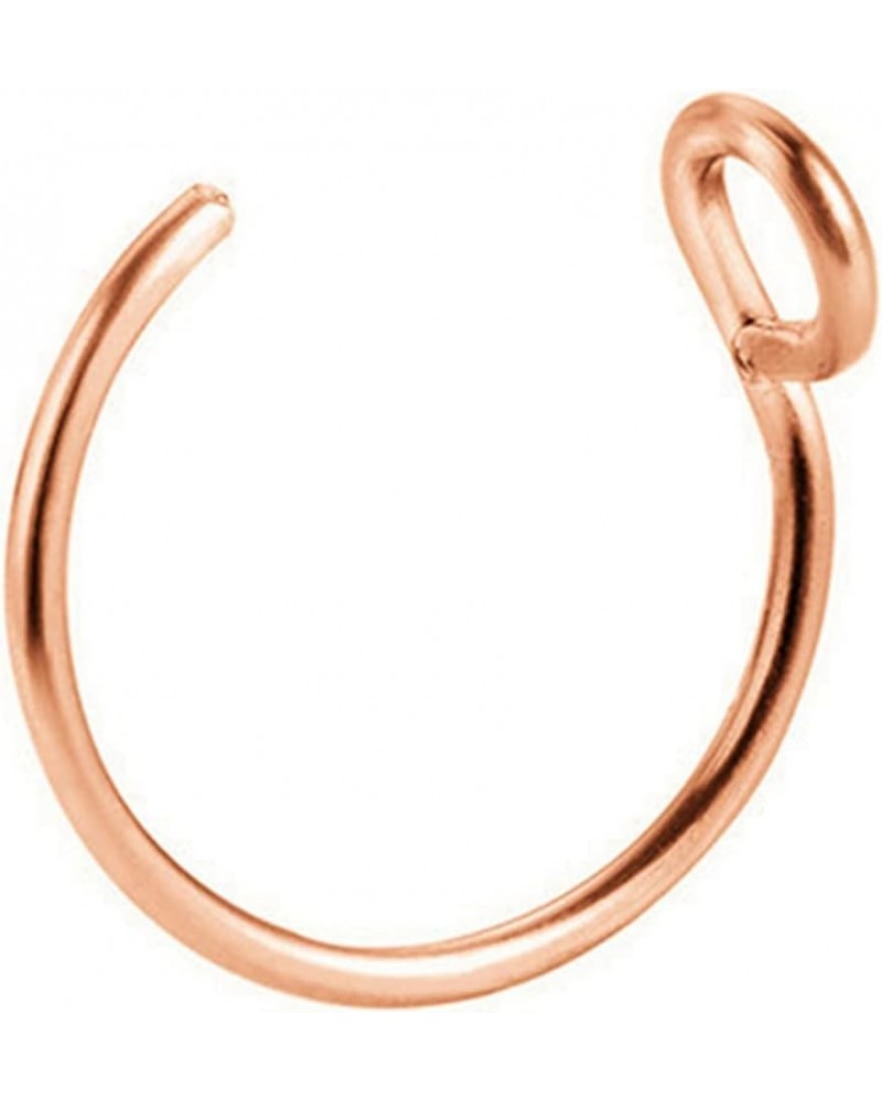 Fake Nose Ring,Faux Piercing Jewelry Fake Nose Ring Hoop for Faux Lip Septum Nose Ring Women Men,Multicolor(6pcs) Rose Gold $...