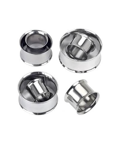 Pair of Double Flared Flesh Tunnels Up to 2" 316L Surgical Steel 4GA (5mm) $16.23 Body Jewelry