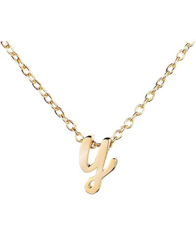 Gold Initial Necklace Initial Pendant Necklace Mothers Day Gift Graduation Gift Personalized Necklace Y $12.99 Necklaces