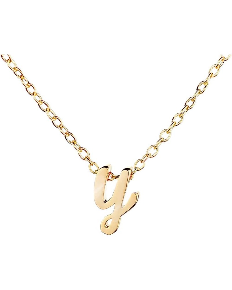 Gold Initial Necklace Initial Pendant Necklace Mothers Day Gift Graduation Gift Personalized Necklace Y $12.99 Necklaces