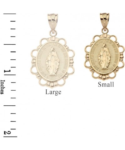 14K Yellow Gold Miraculous Medal Of Blessed Virgin Mary Pendant Necklace and Pendant Only (Small) 14k Yellow Gold - 22 $87.75...