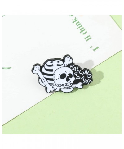 Halloween Scary Pumpkin Skull Ghost Enamel Pins 5Pcs/Set, Gothic Punk Demon Reaper Scythe Ghost Metal Pins Brooches Badges Ho...