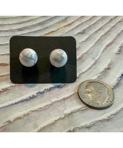 8mm Gemstone Stud Earrings with 925 Solid Sterling Silver Posts, Sterling Silver Gemstone Earrings, Multiple Stones Available...