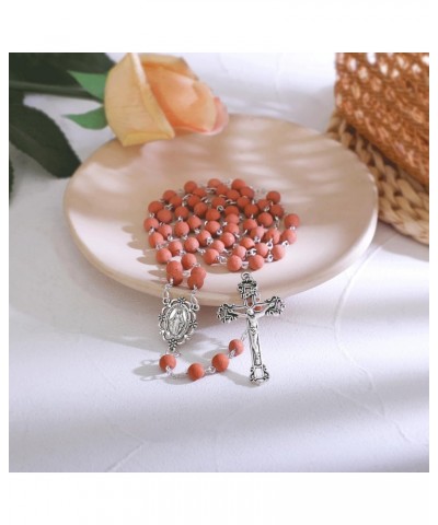 Natural Rose Petal Extract Fragrance to Make Clay Beads Rose Scented Rosary Catholic for Women Rosarios Catolicos Rosary Bead...