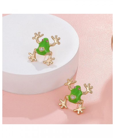 Frog Earrings Silver Frog Earrings for Women Vintage Stud Earrings Cute Frog Animal Earrings for Teens Girls C $7.13 Earrings