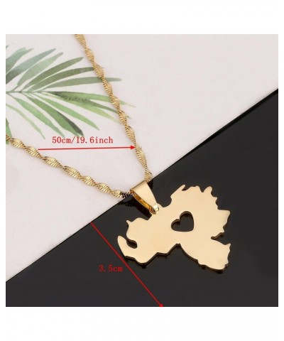 Stainless Steel Venezuela Map Pendant Necklace Gold Color Jewelry Venezuelan Jewelry $8.67 Necklaces