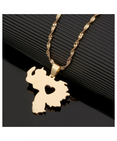 Stainless Steel Venezuela Map Pendant Necklace Gold Color Jewelry Venezuelan Jewelry $8.67 Necklaces