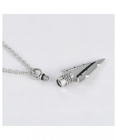 Arrowhead Cremation Spear Point Urn Necklace for Men Ashes Dad Memorial Keepsake Women Pendant Jewelry White $10.25 Necklaces